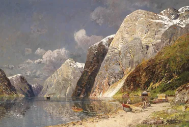 Grande paisagem do fiorde